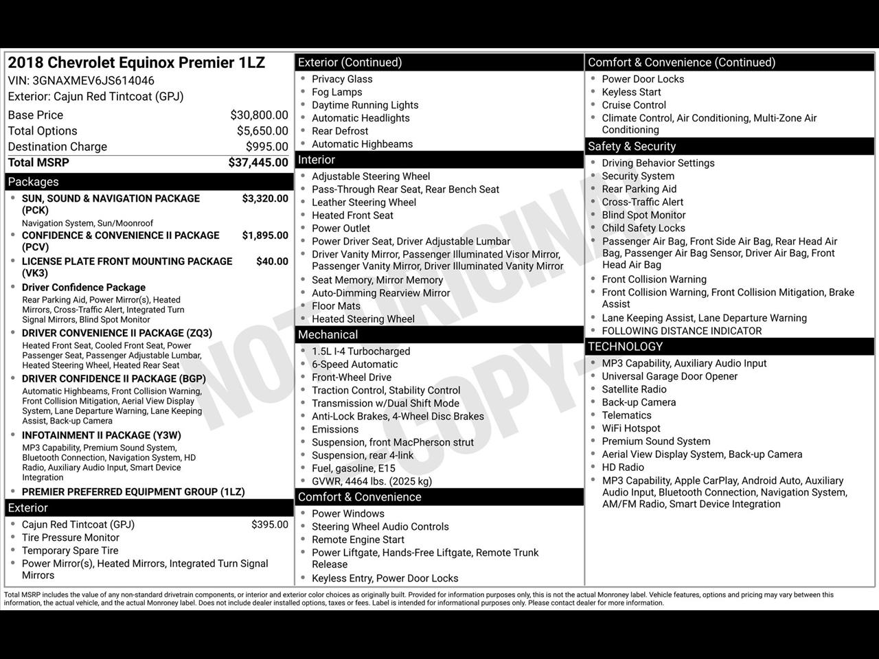 Chevrolet Equinox Premier 2018
