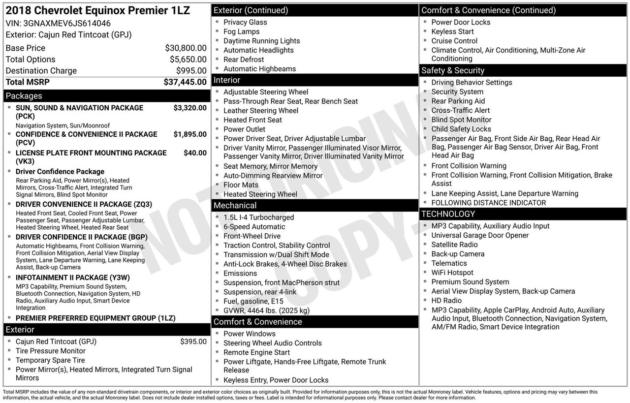 Chevrolet Equinox Premier 2018