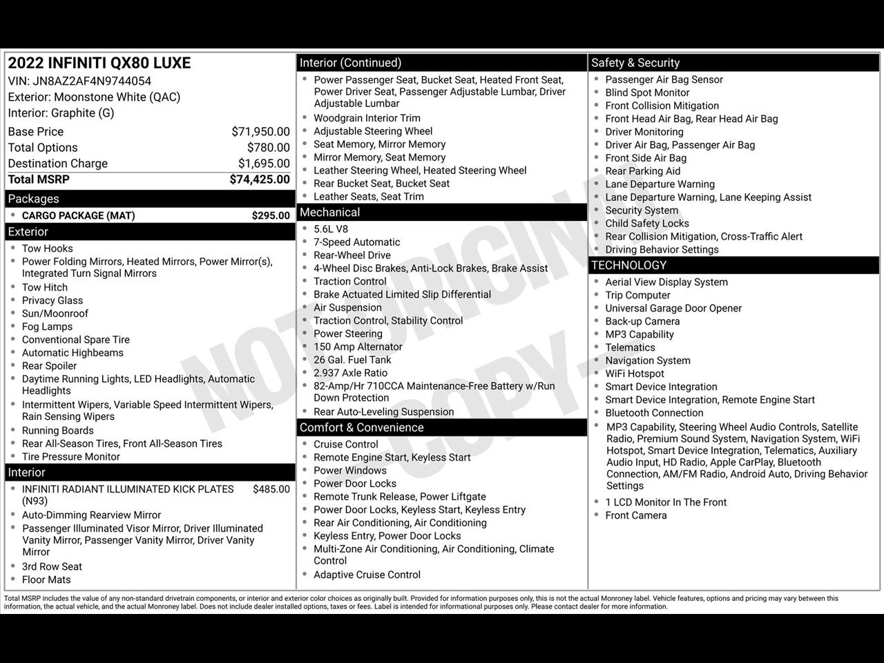 Infiniti QX80 LUXE 2022