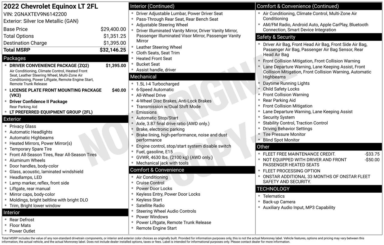 Chevrolet Equinox LT AWD 2022