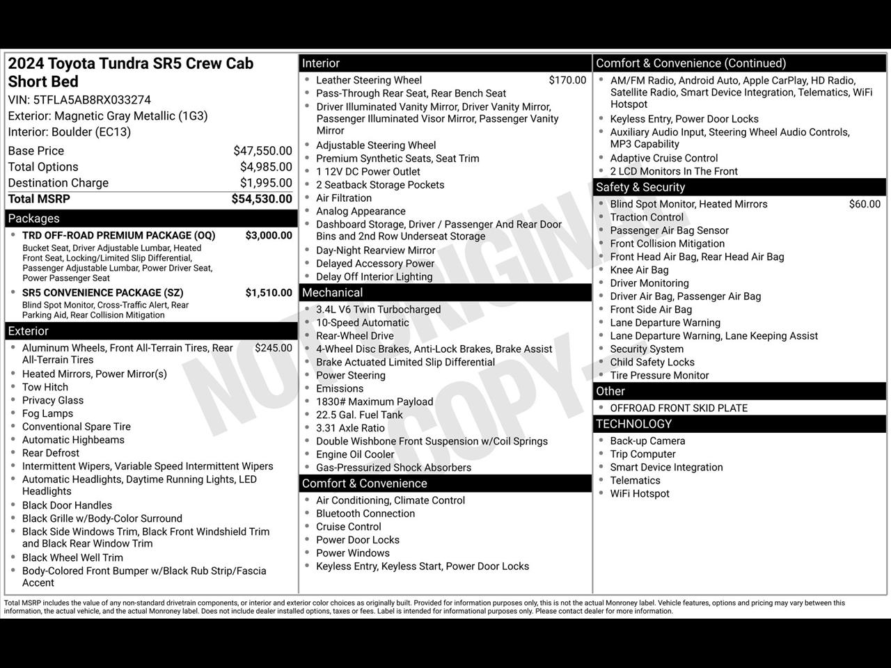 Toyota Tundra SR5 CrewMax 2WD 2024