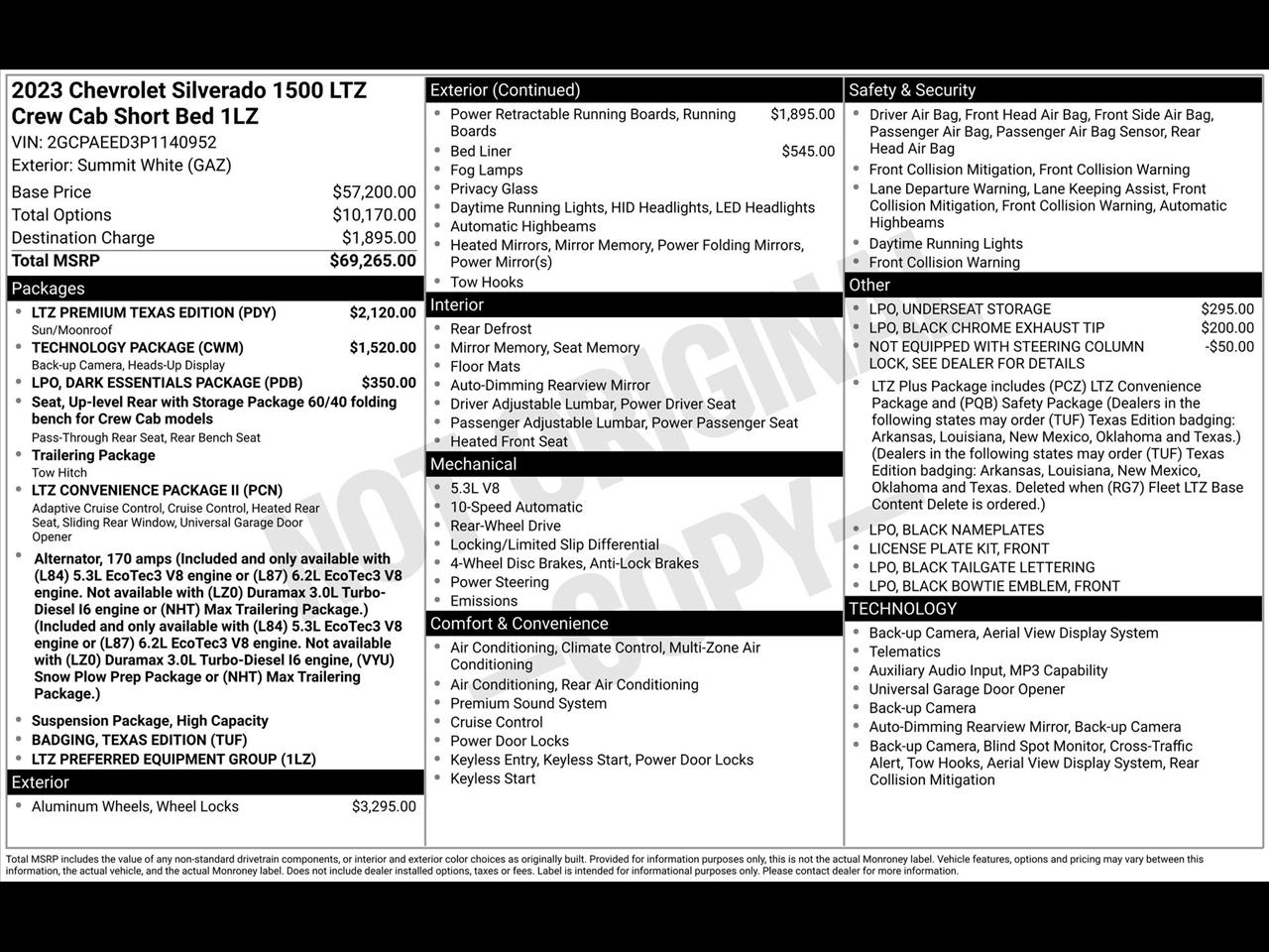 Chevrolet Silverado 1500 LTZ Crew Cab 2WD 2023