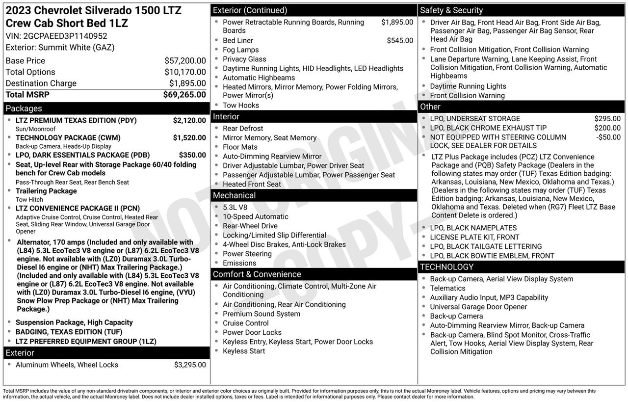 Chevrolet Silverado 1500 LTZ Crew Cab 2WD 2023