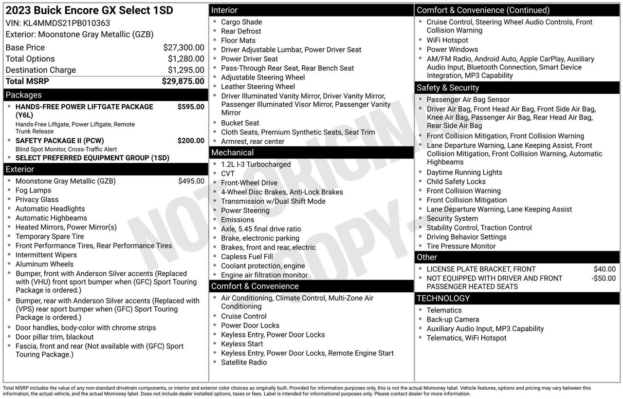 Buick Encore GX Select 2023