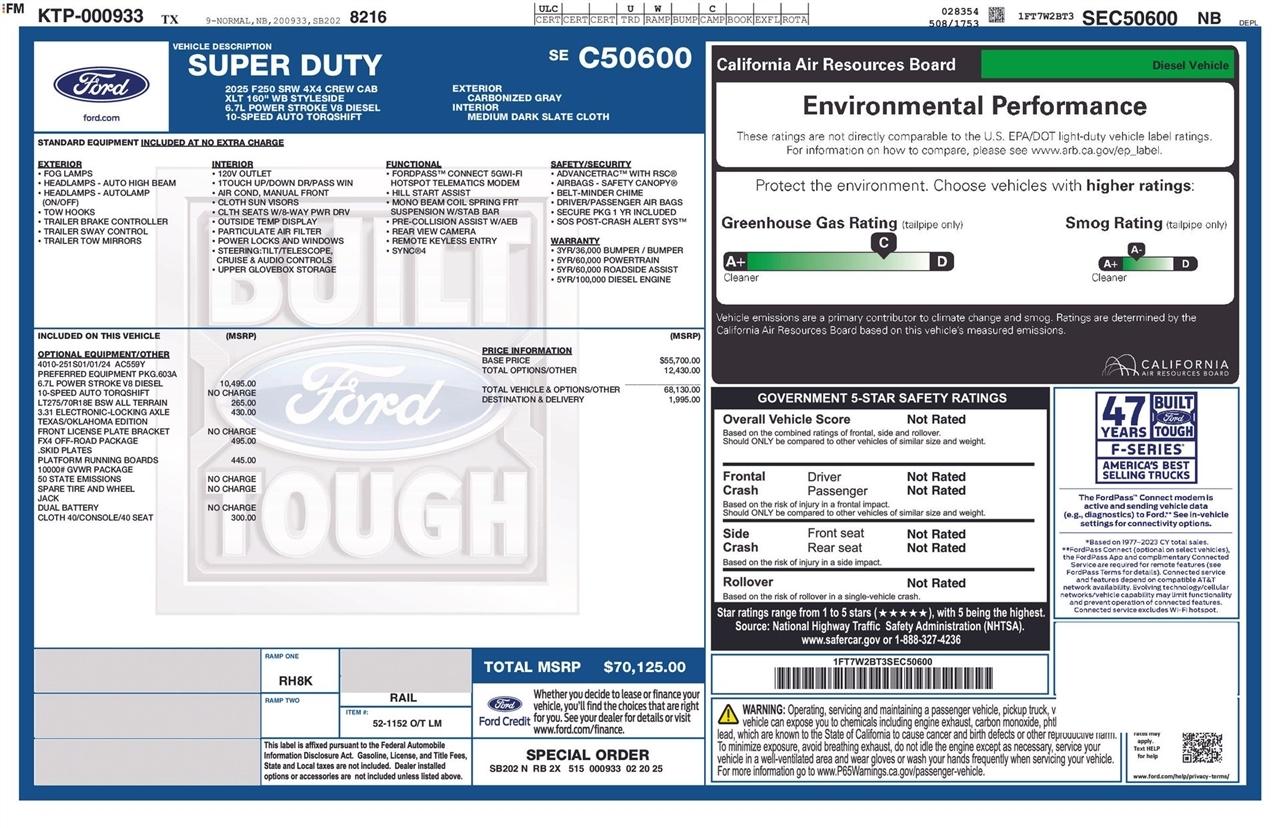 Ford F-250 SD XLT Crew Cab 4WD 2025