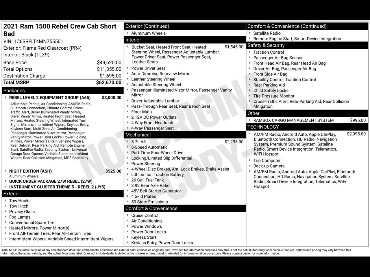 RAM 1500 Rebel Crew Cab SB 4WD 2021