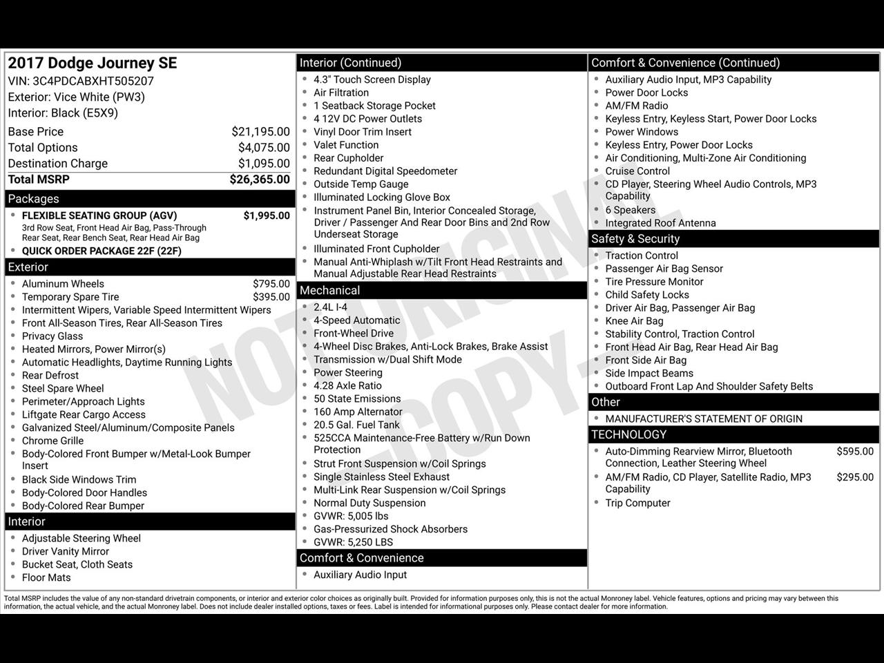 Dodge Journey SE 2017