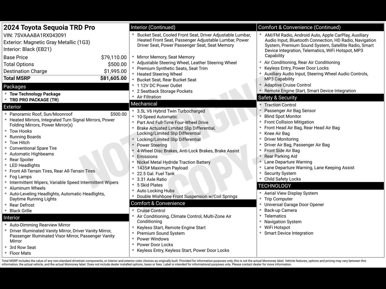 Toyota Sequoia TRD Pro 4WD 2024