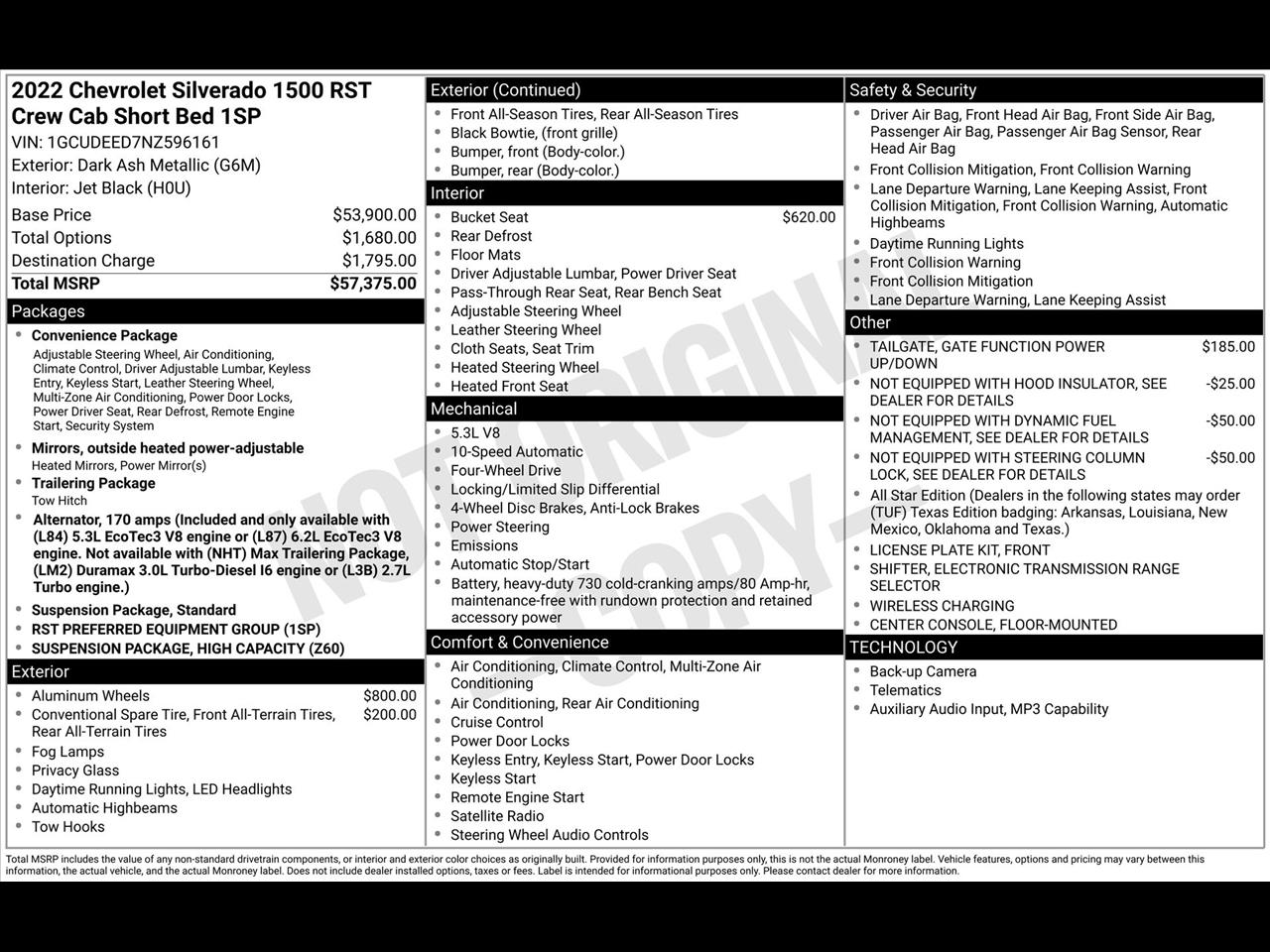 Chevrolet Silverado 1500 RST Crew Cab 4WD 2022