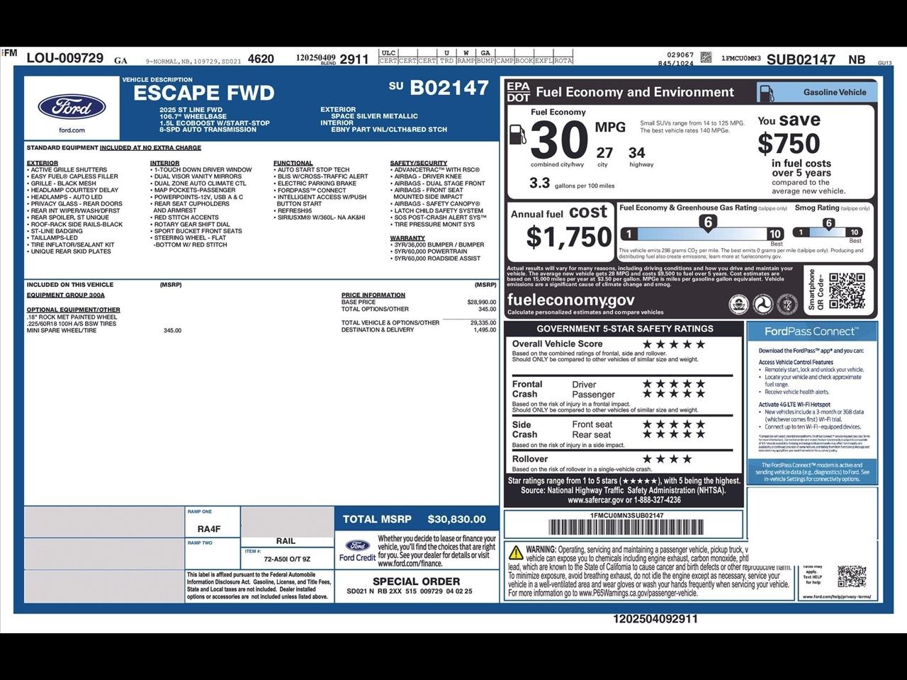 Ford Escape ST-Line 2025