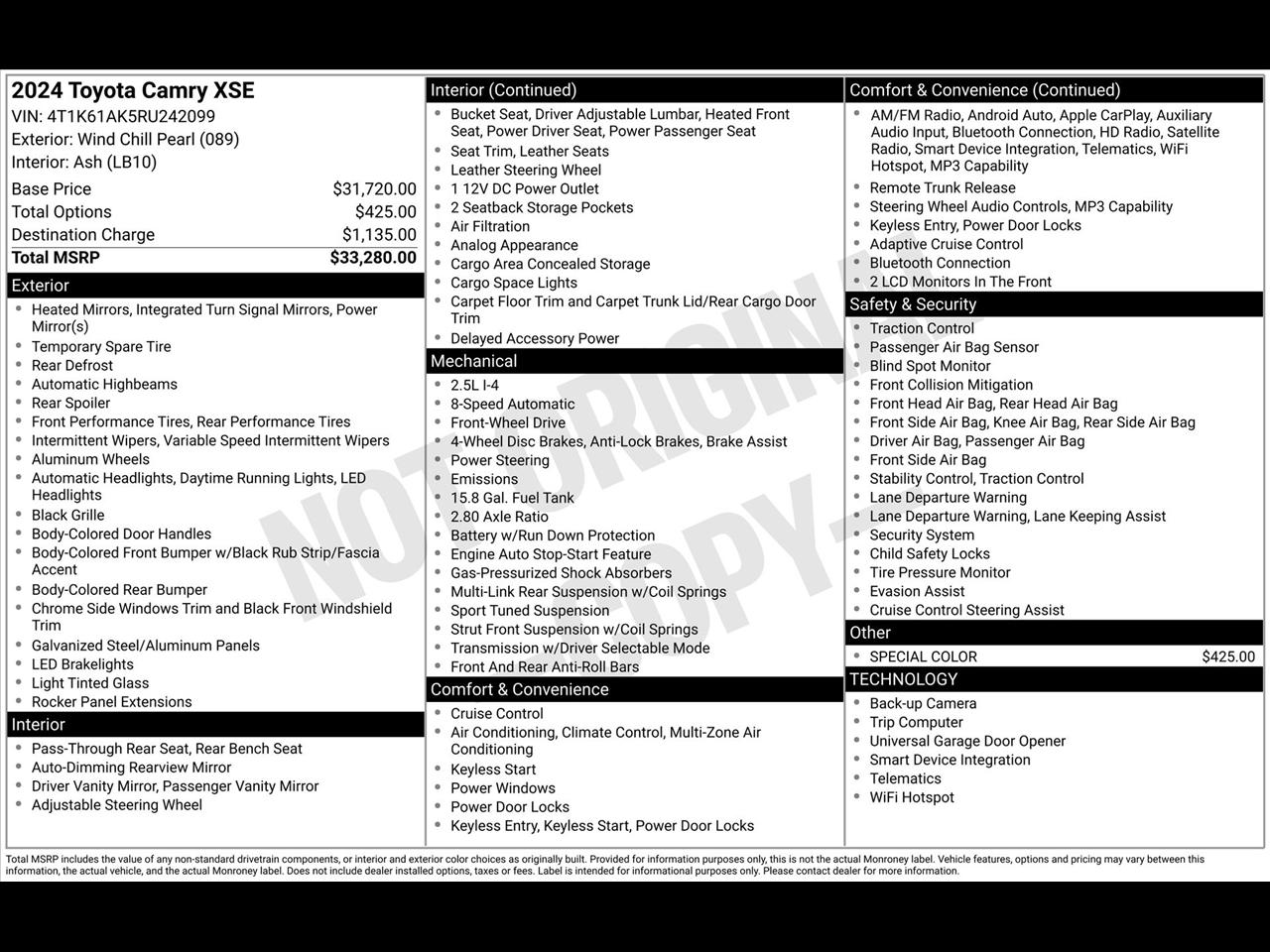Toyota Camry XSE 2024
