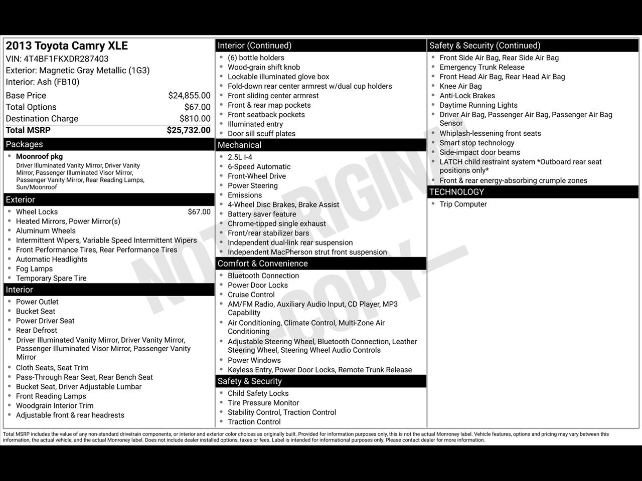 Toyota Camry XLE 2013