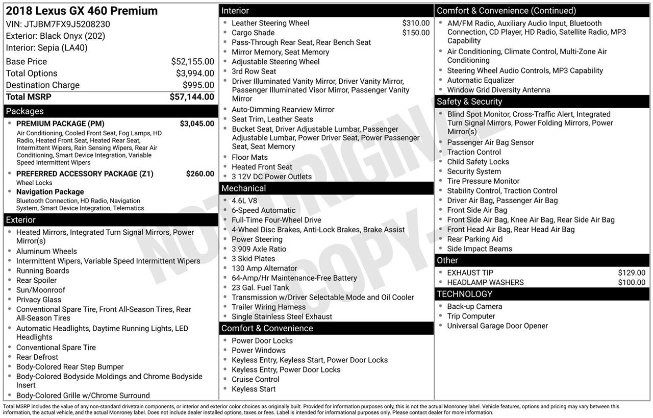 Lexus GX 460 Base 2018