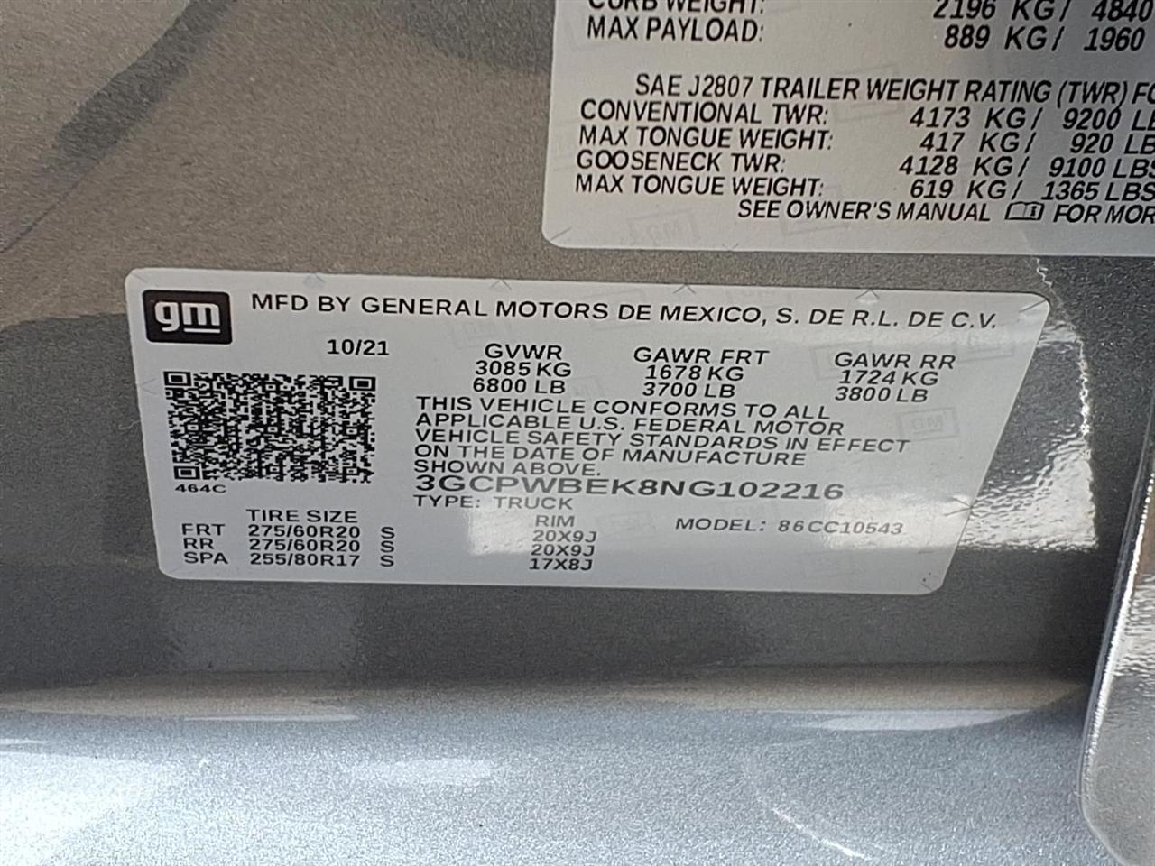 Chevrolet Silverado 1500 Limited Custom Crew Cab Short Box 2WD 2022