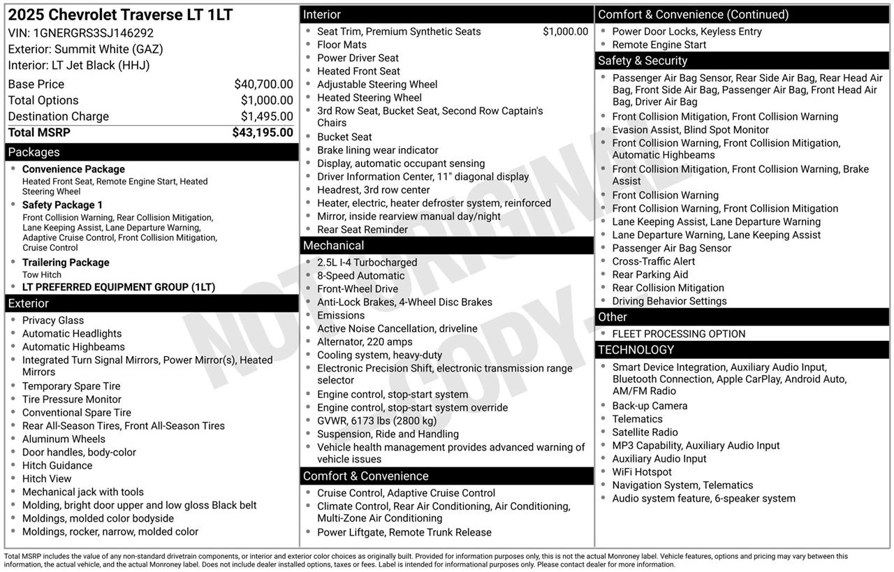 Chevrolet Traverse LT 2025