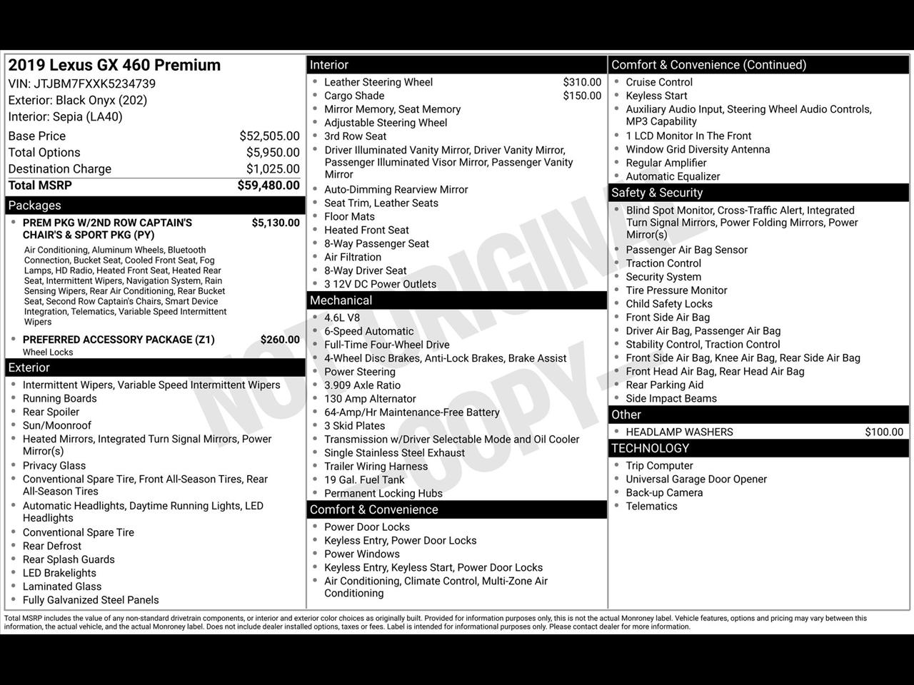 Lexus GX 460 Base 2019
