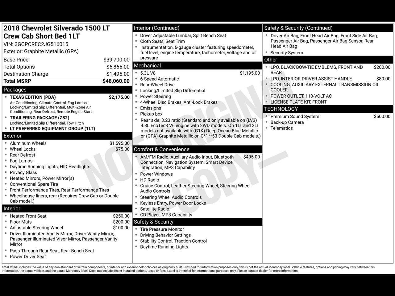 Chevrolet Silverado 1500 LT Crew Cab 2WD 2018