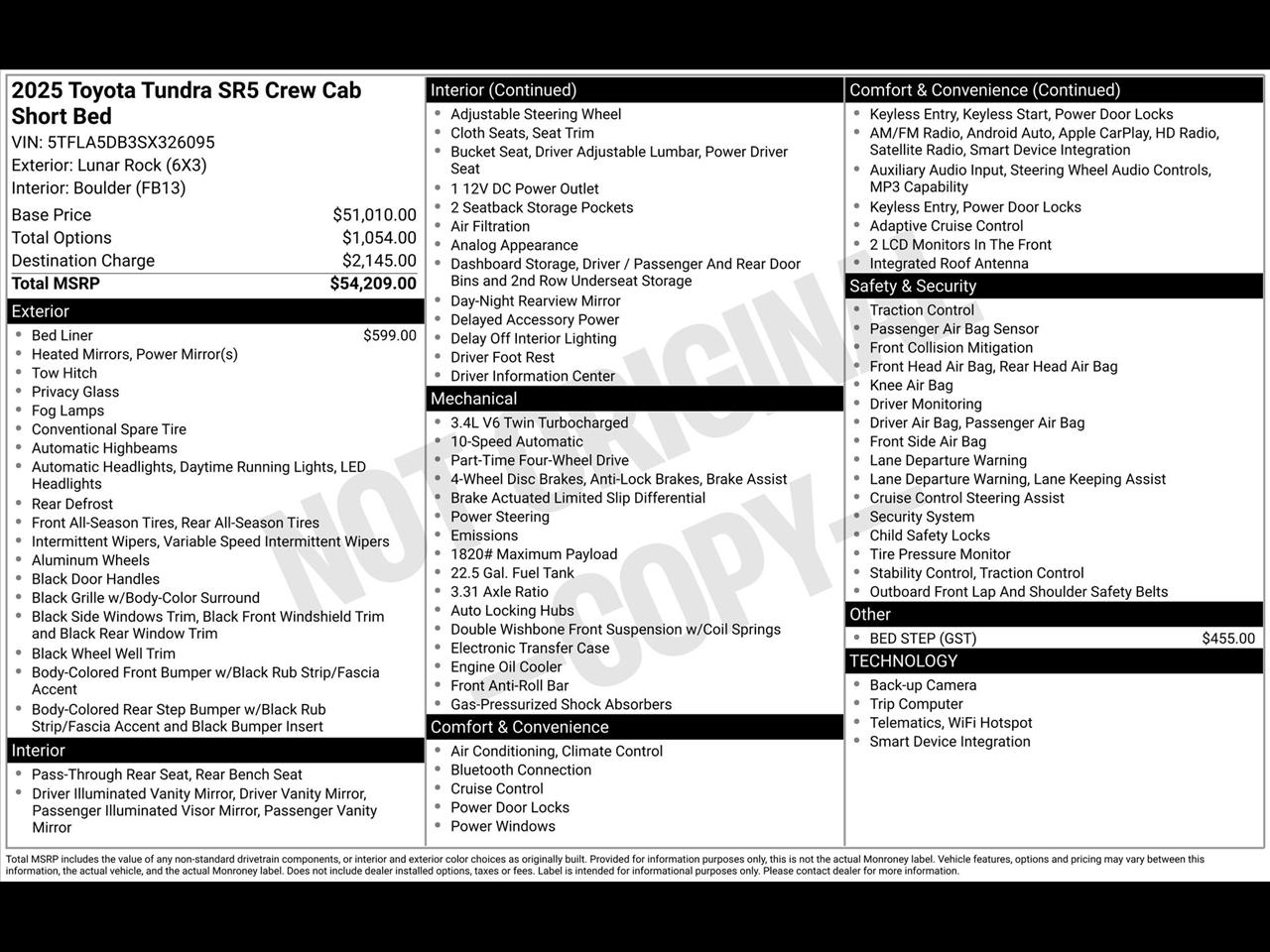 Toyota Tundra SR5 CrewMax 4WD 2025