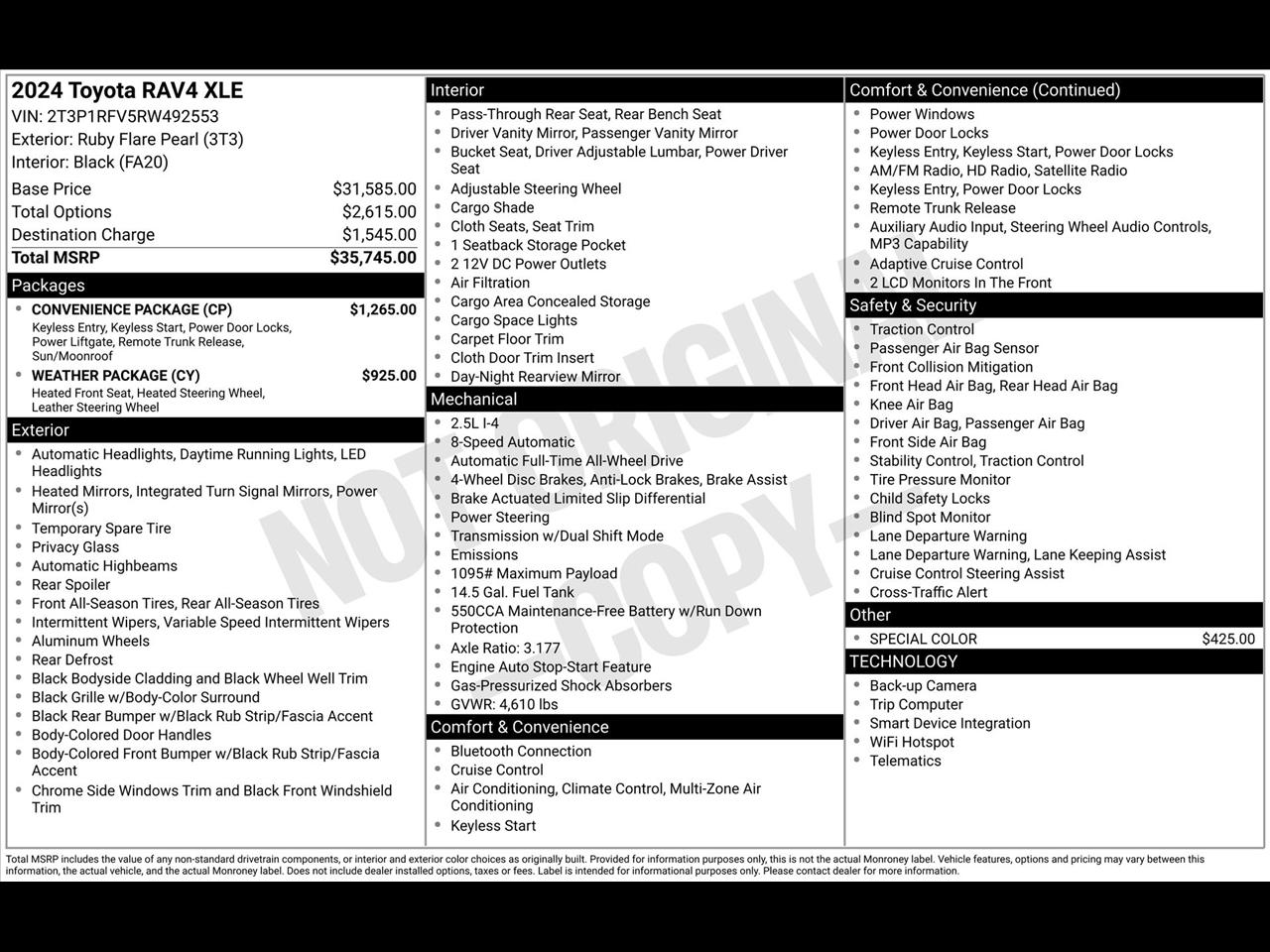 Toyota RAV4 XLE AWD 2024