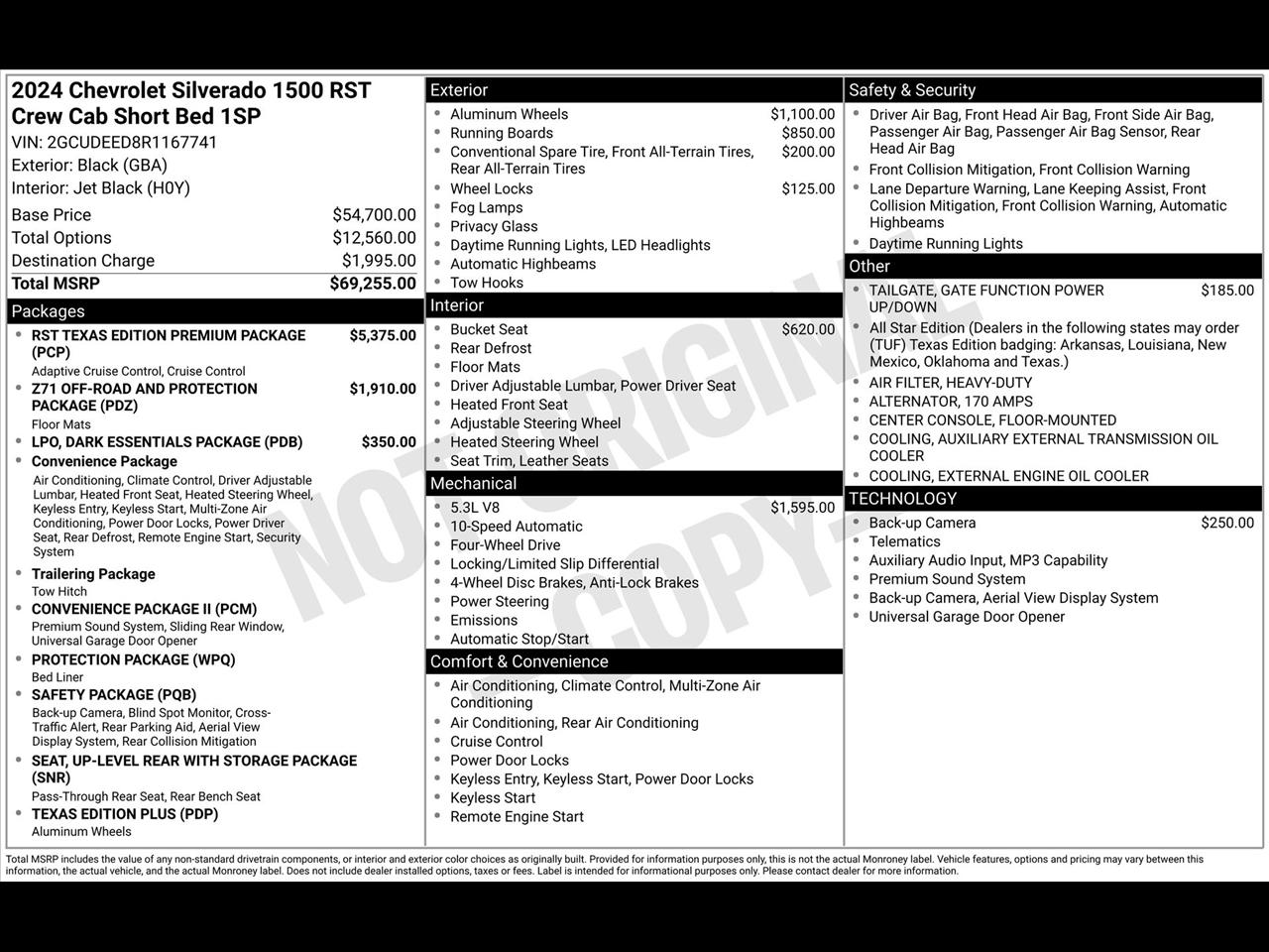 Chevrolet Silverado 1500 RST Crew Cab 4WD 2024