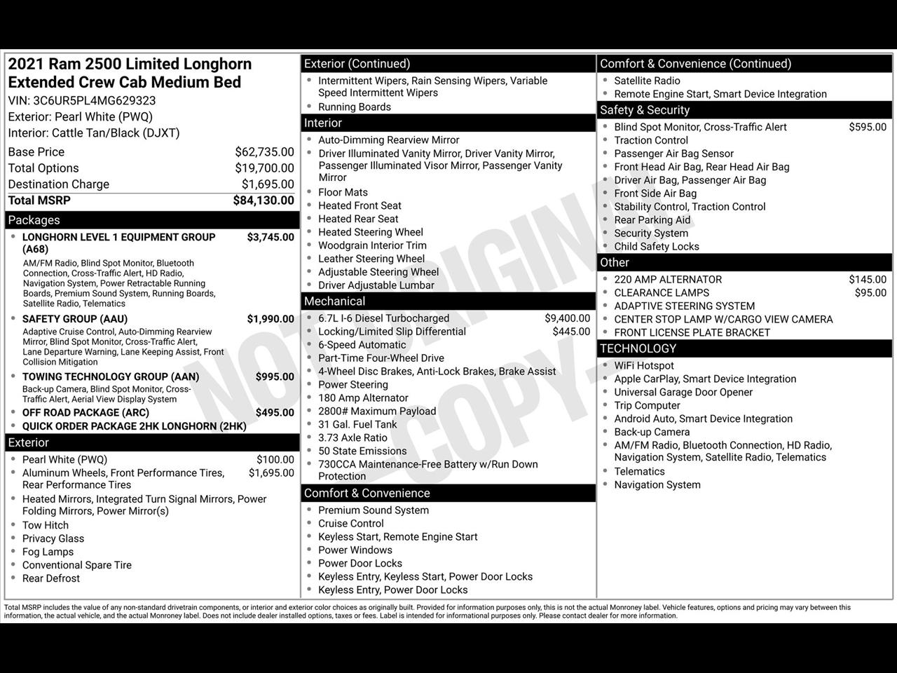RAM 2500 Longhorn Mega Cab 4WD 2021
