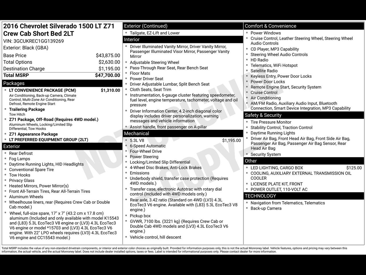 Chevrolet Silverado 1500 LT Crew Cab 4WD 2016