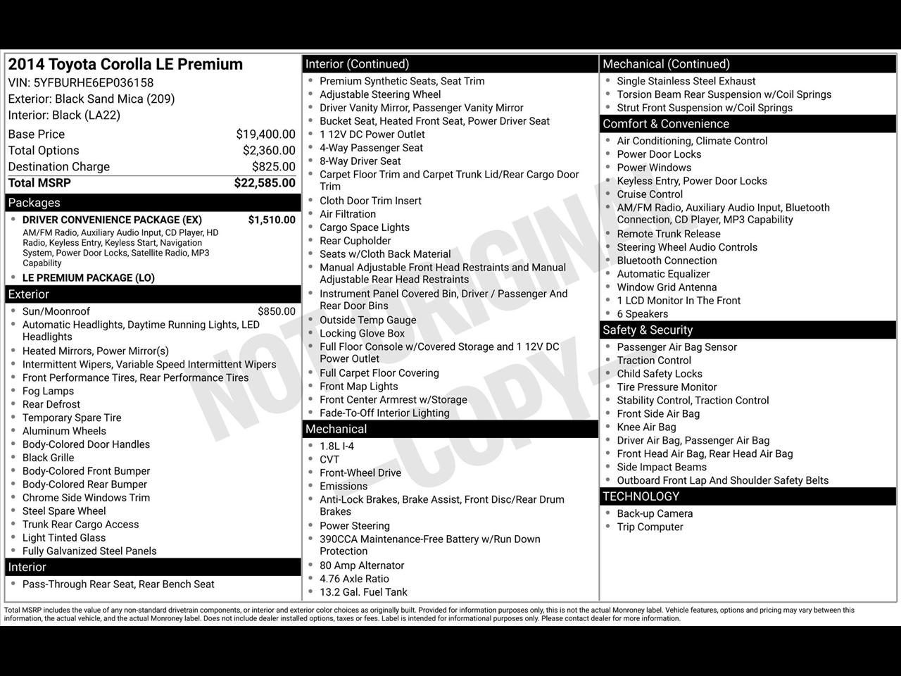 Toyota Corolla S Premium CVT 2014