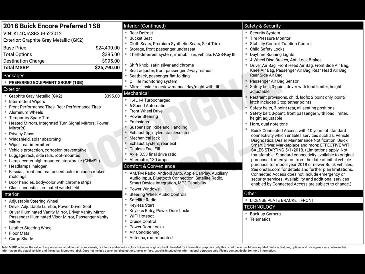 Buick Encore Preferred FWD 2018