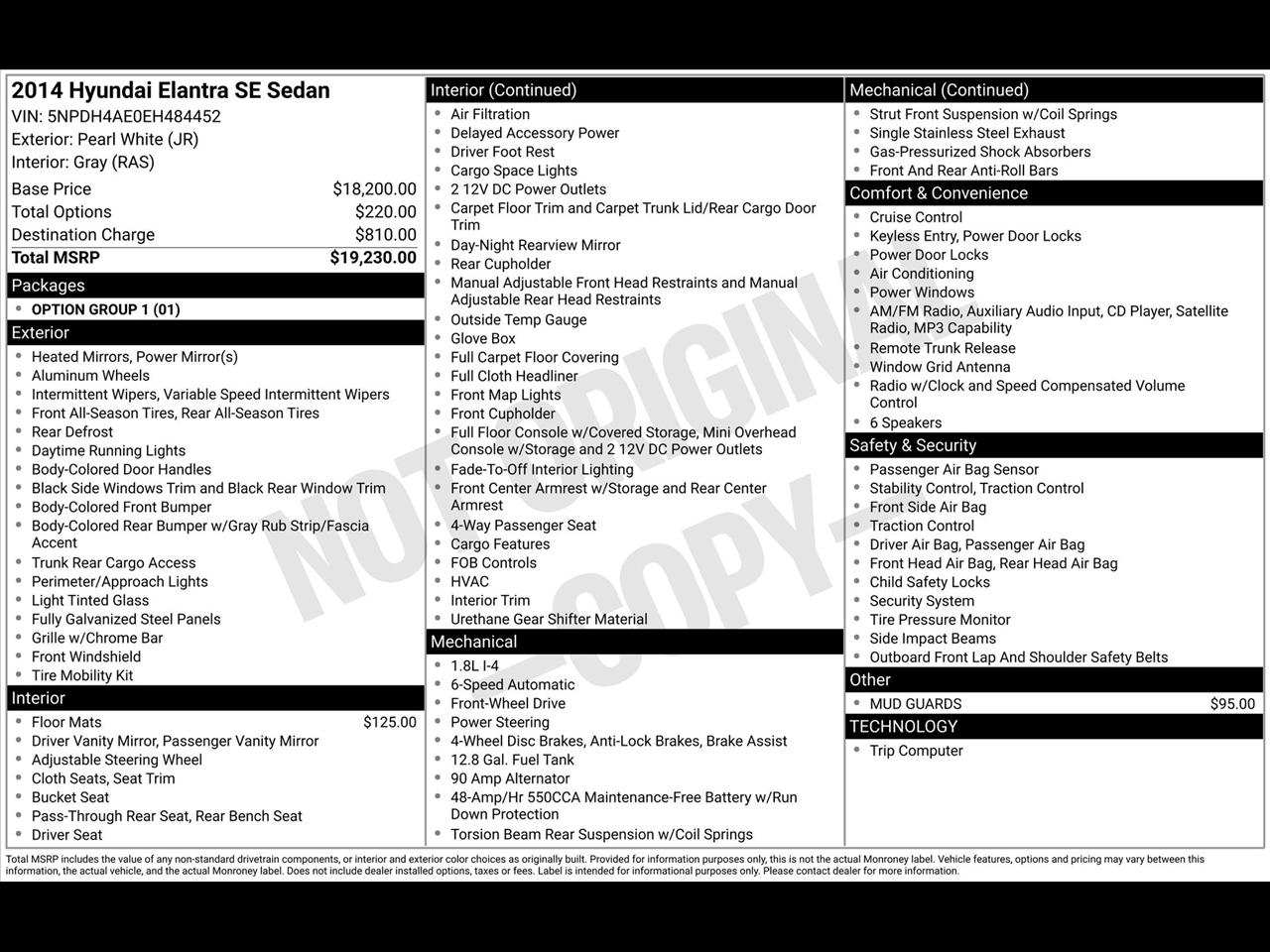 Hyundai Elantra GLS M/T 2014