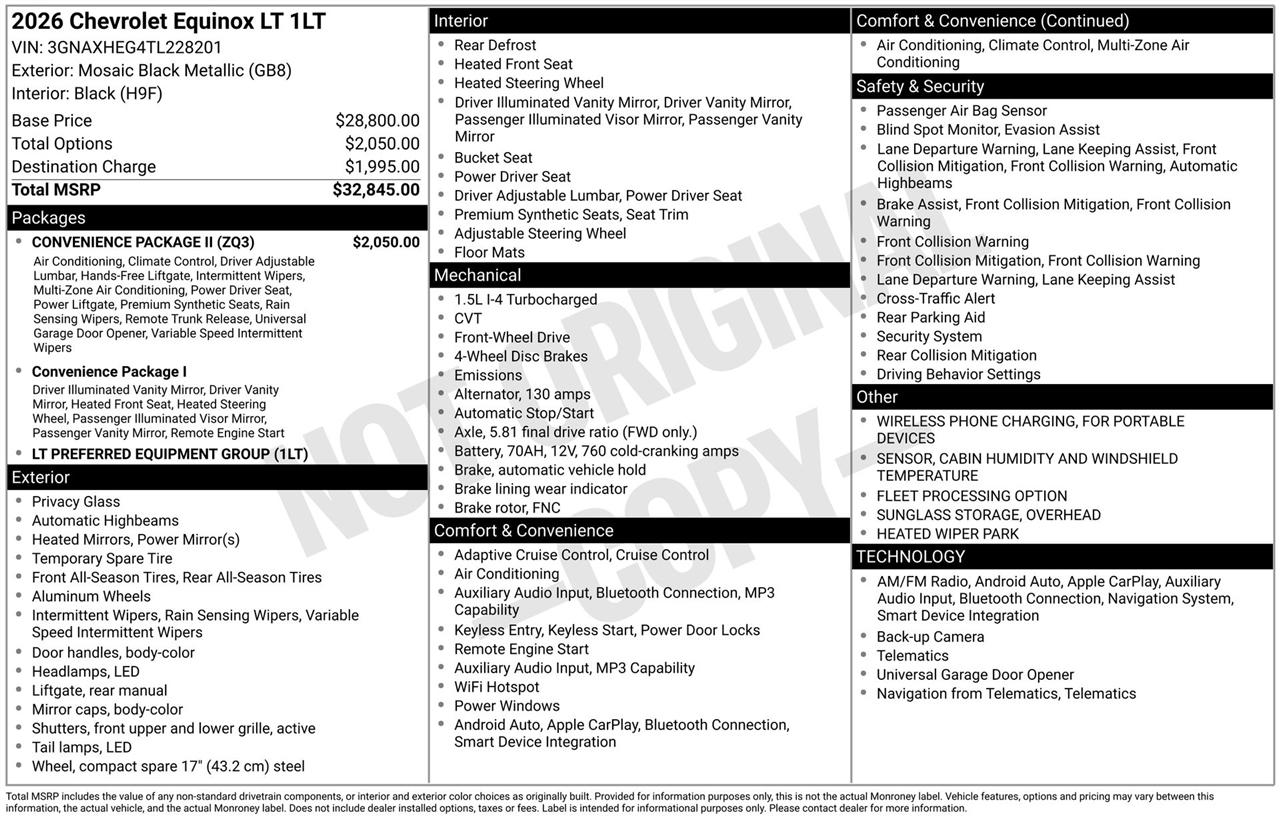 Chevrolet Equinox LT 2WD 2026