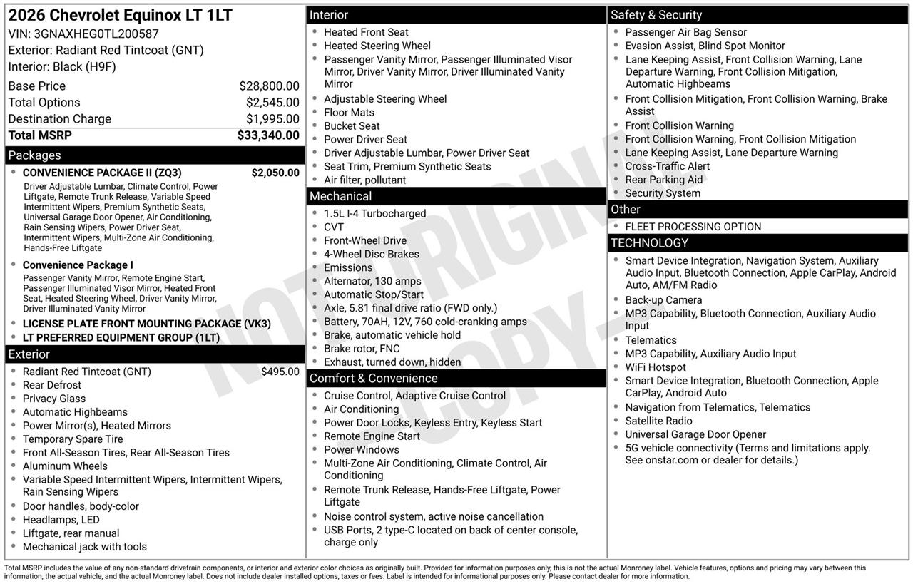 Chevrolet Equinox  2026