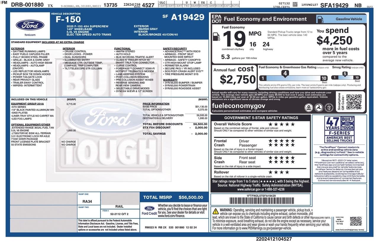 Ford F-150 STX SuperCrew 4WD 2025