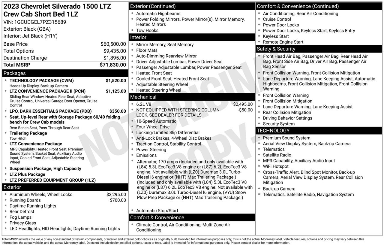 Chevrolet Silverado 1500 LTZ Crew Cab 4WD 2023
