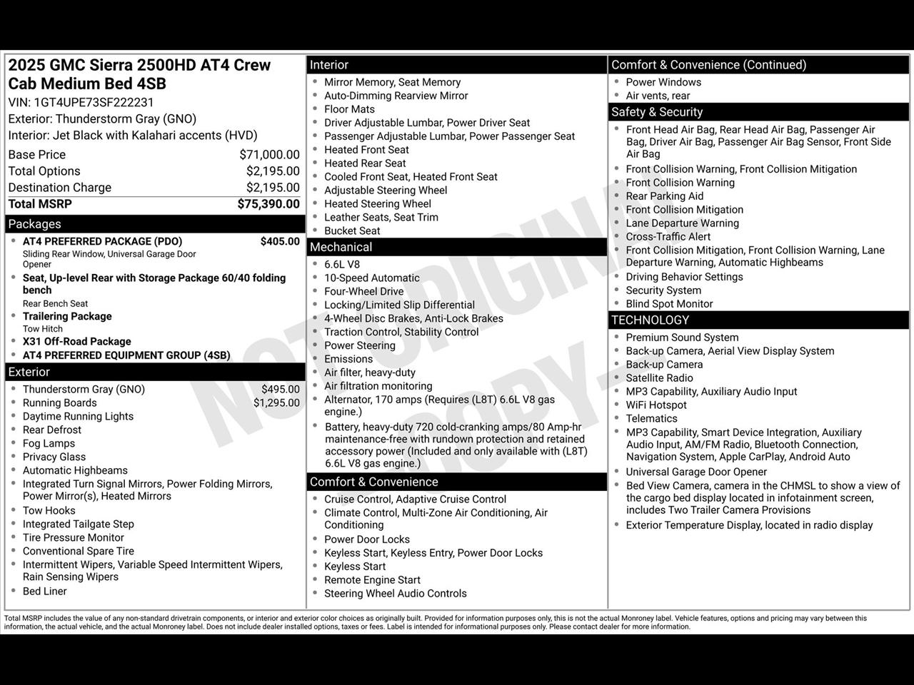 GMC Sierra 2500HD AT4 Crew Cab 4WD 2025