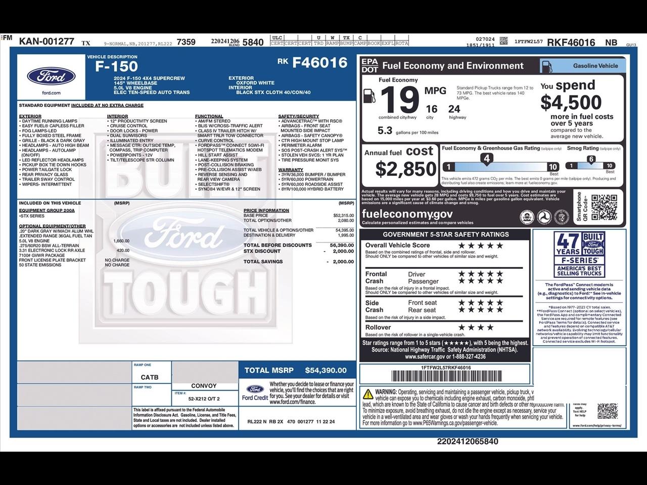 Ford F-150 STX SuperCrew 4WD 2024