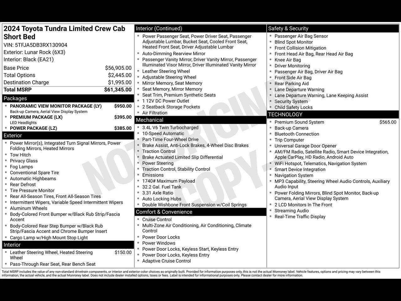 Toyota Tundra Limited CrewMax 4WD 2024