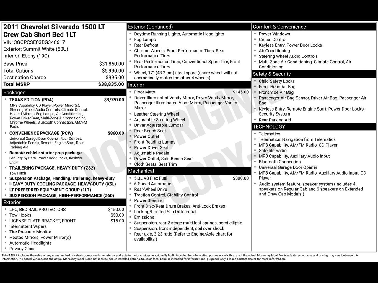 Chevrolet Silverado 1500 LT Crew Cab 2WD 2011