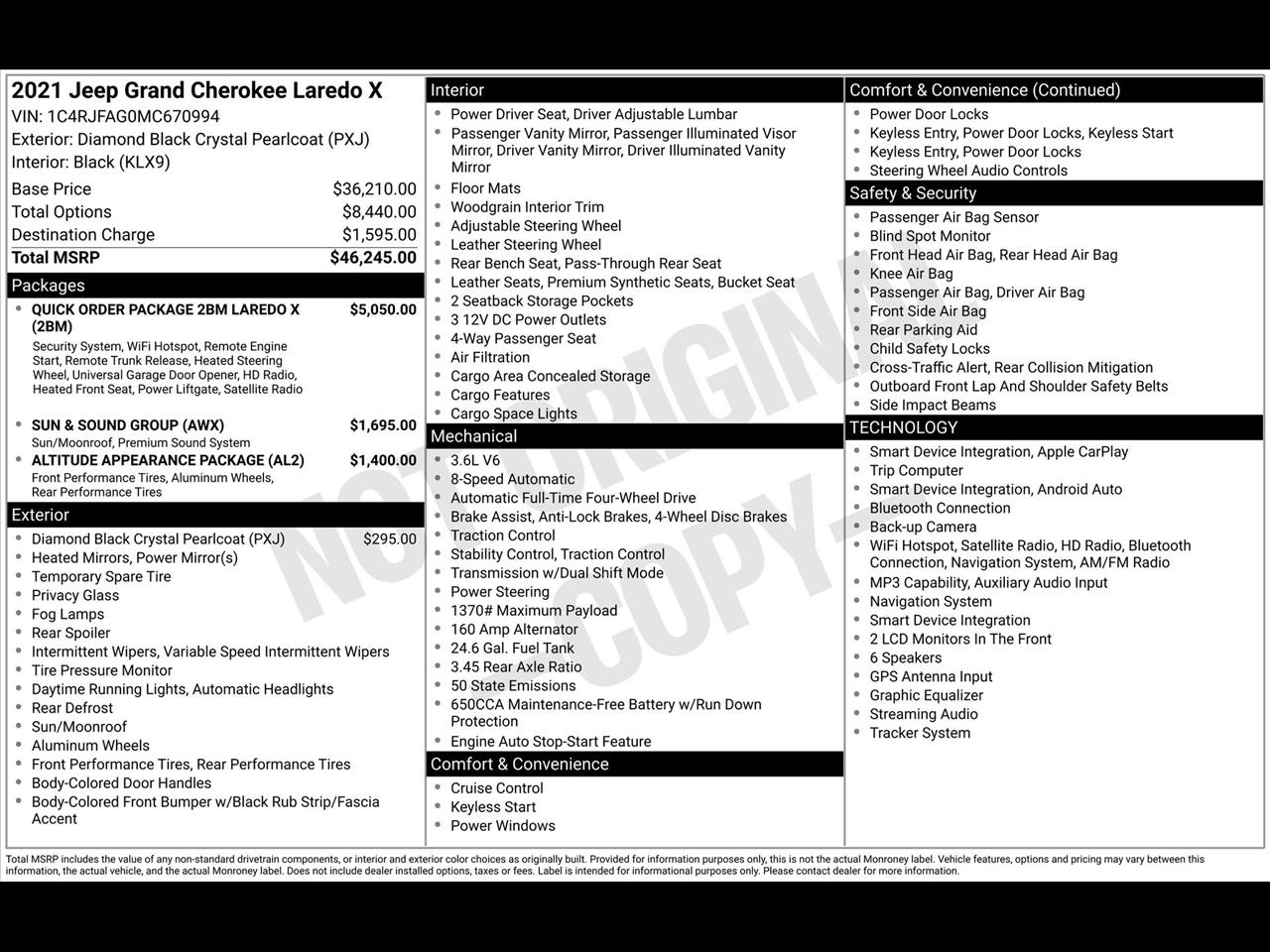 Jeep Grand Cherokee Laredo X 4WD 2021