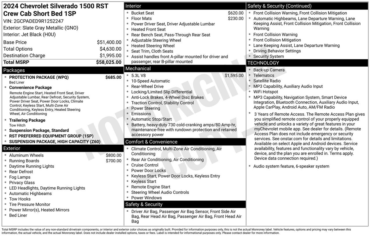 Chevrolet Silverado 1500 RST Crew Cab 2WD 2024