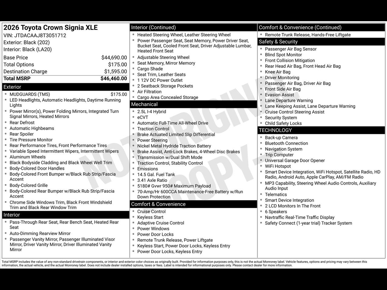 Toyota Crown Signia XLE 2026
