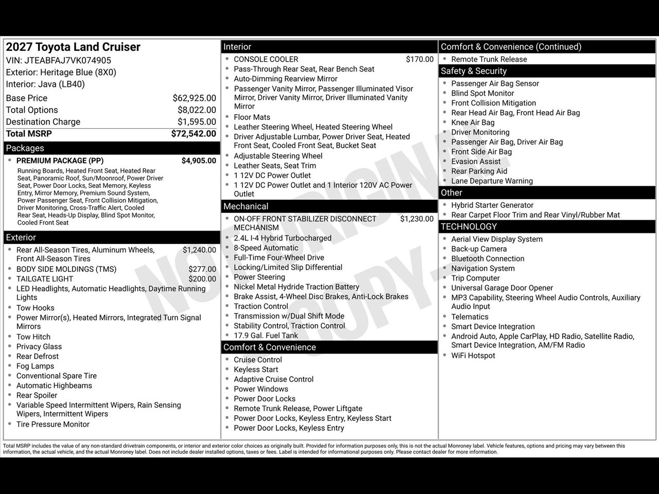Toyota Land Cruiser Base 2027