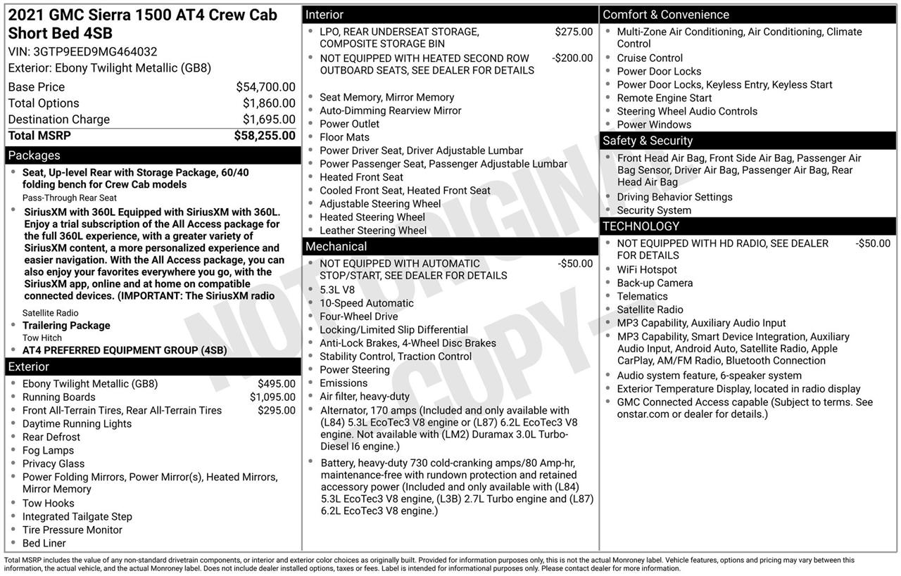 GMC Sierra 1500 AT4 Crew Cab Long Box 4WD 2021