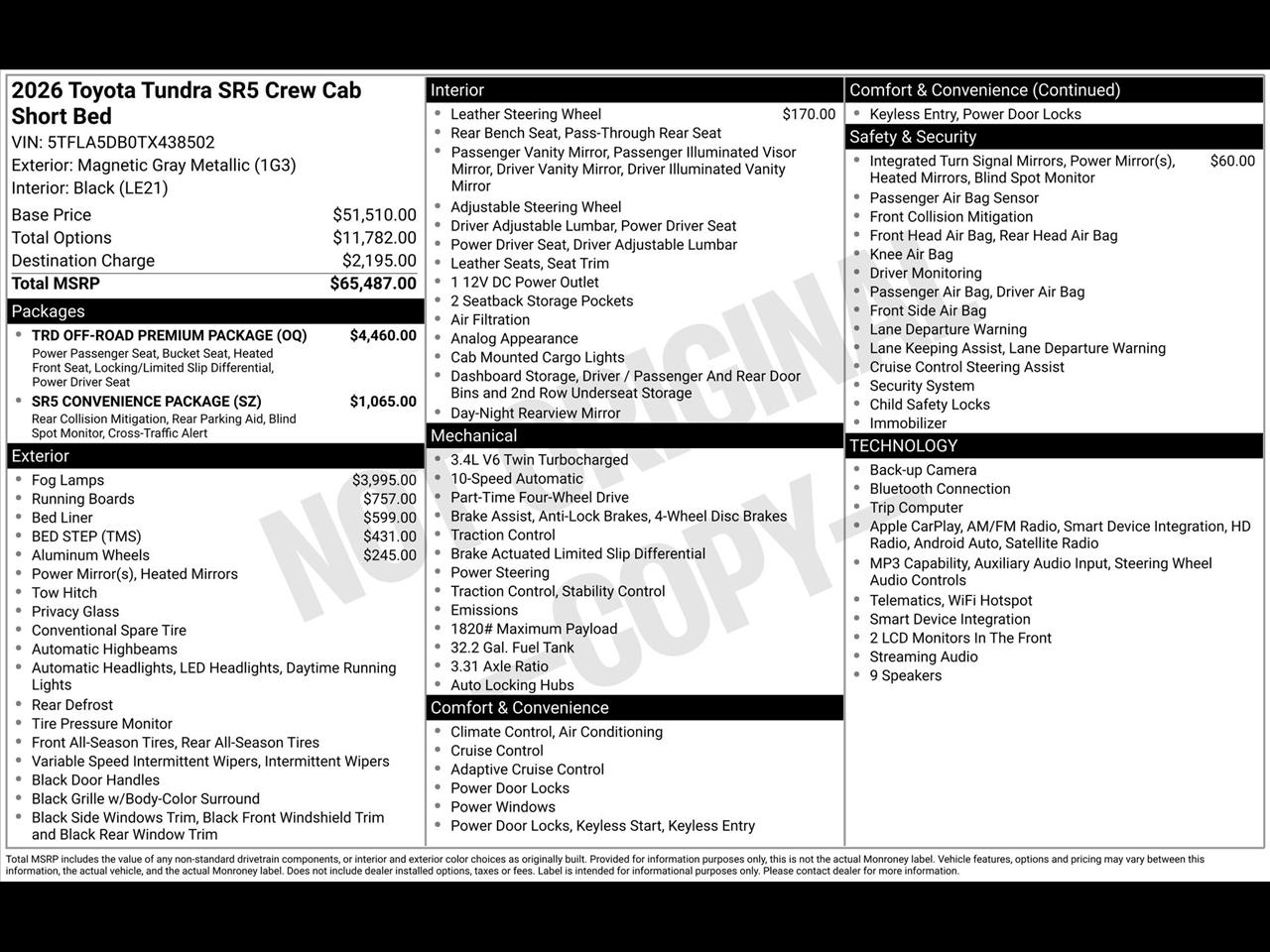 Toyota Tundra SR5 CrewMax 4WD 2026