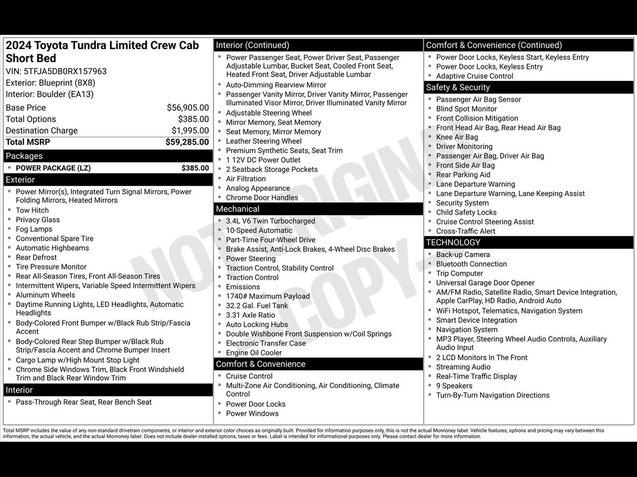 Toyota Tundra Limited CrewMax 4WD 2024