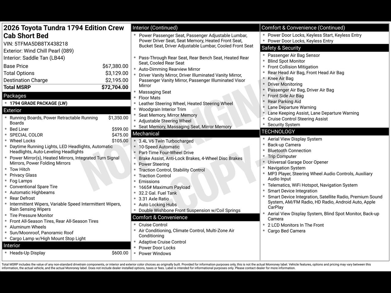 Toyota Tundra 1794 CrewMax 4WD 2026