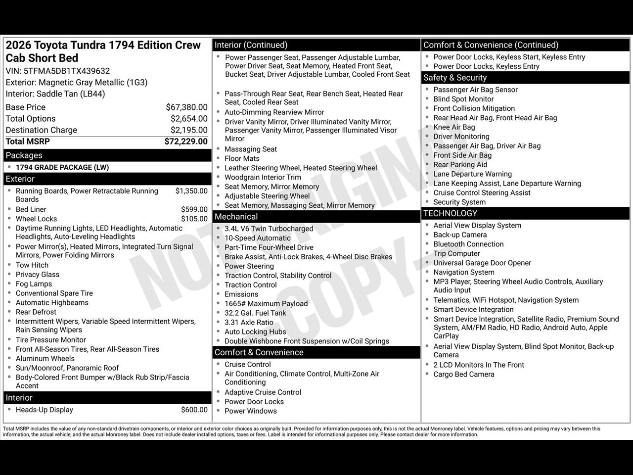 Toyota Tundra 1794 CrewMax 4WD 2026