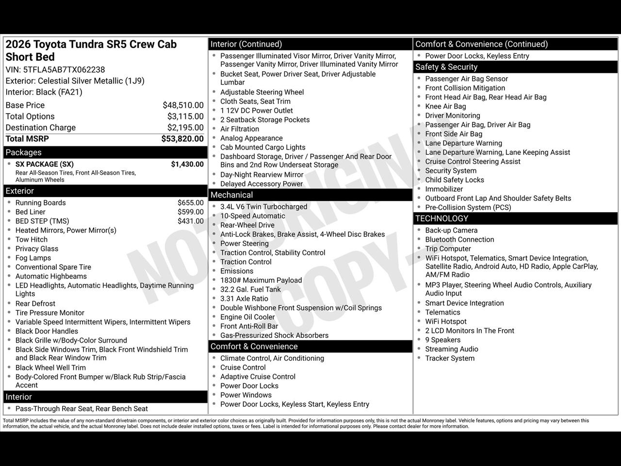 Toyota Tundra SR5 CrewMax 2WD 2026