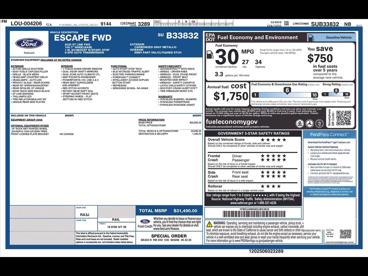 Ford Escape ST-Line 2025
