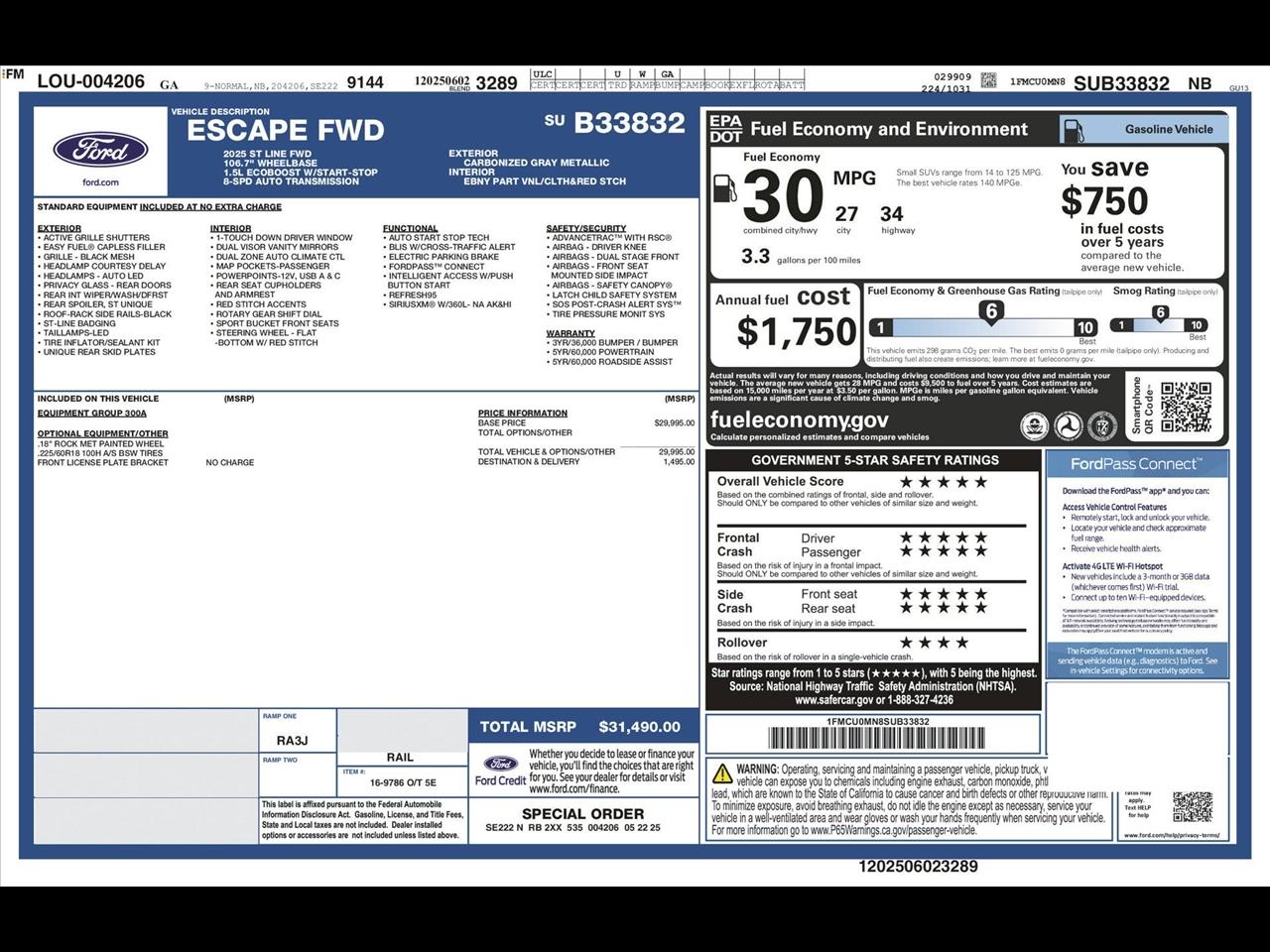 Ford Escape ST-Line 2025