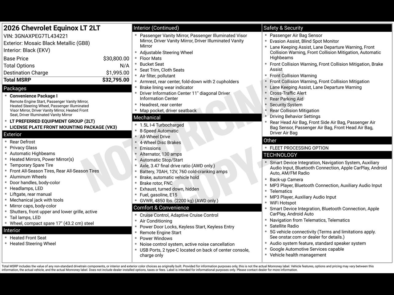 Chevrolet Equinox LT AWD 2026